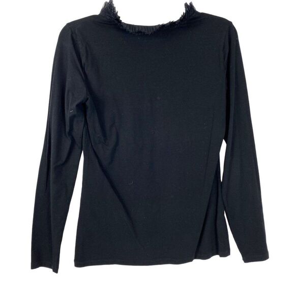 Ann Taylor Fancy Lace Black Long Sleeve- size xs - Picture 3 of 3